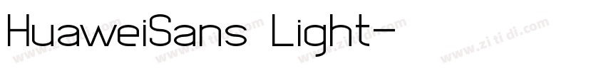 HuaweiSans Light字体转换